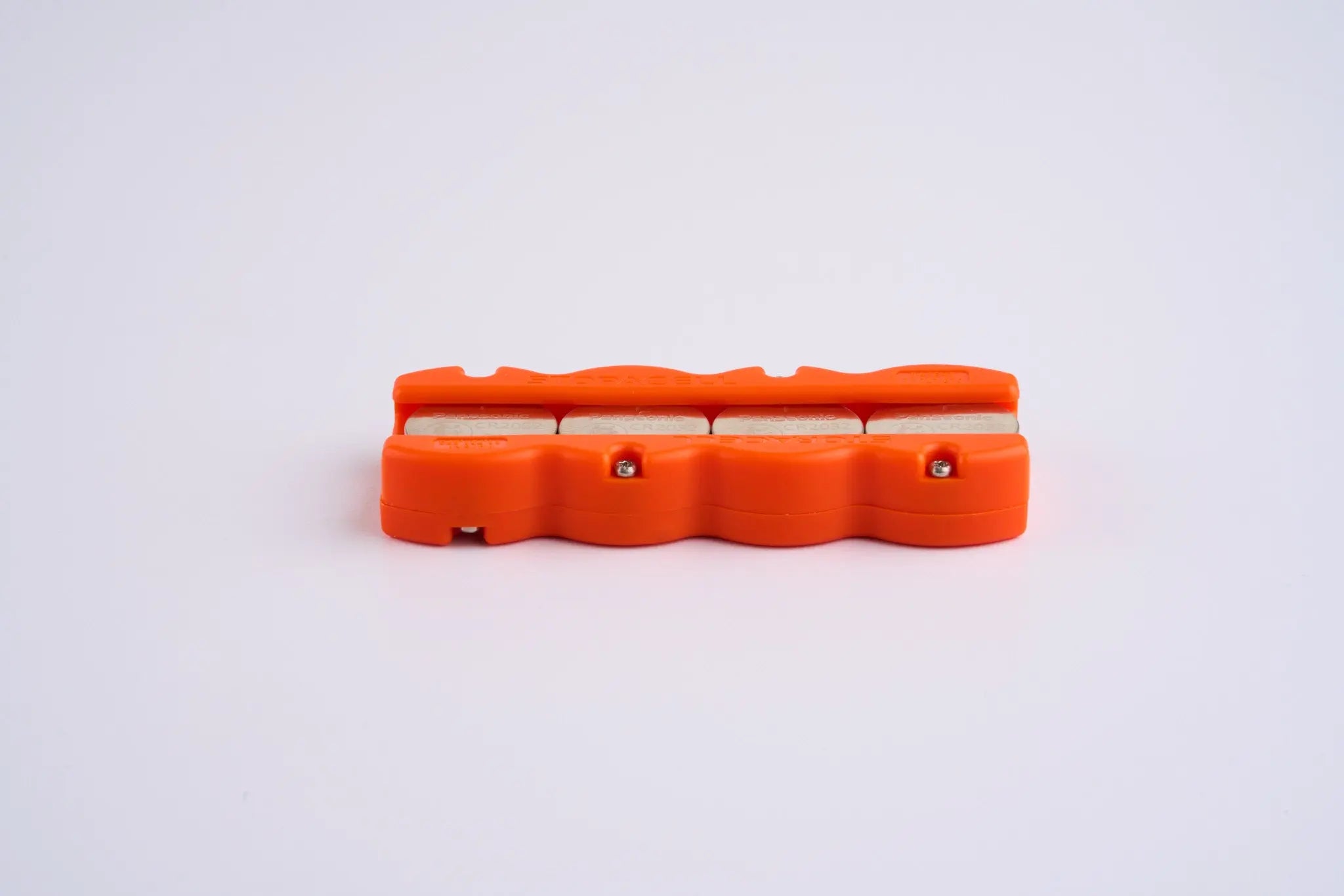 Button Battery Caddy 4pk Orange Storacell