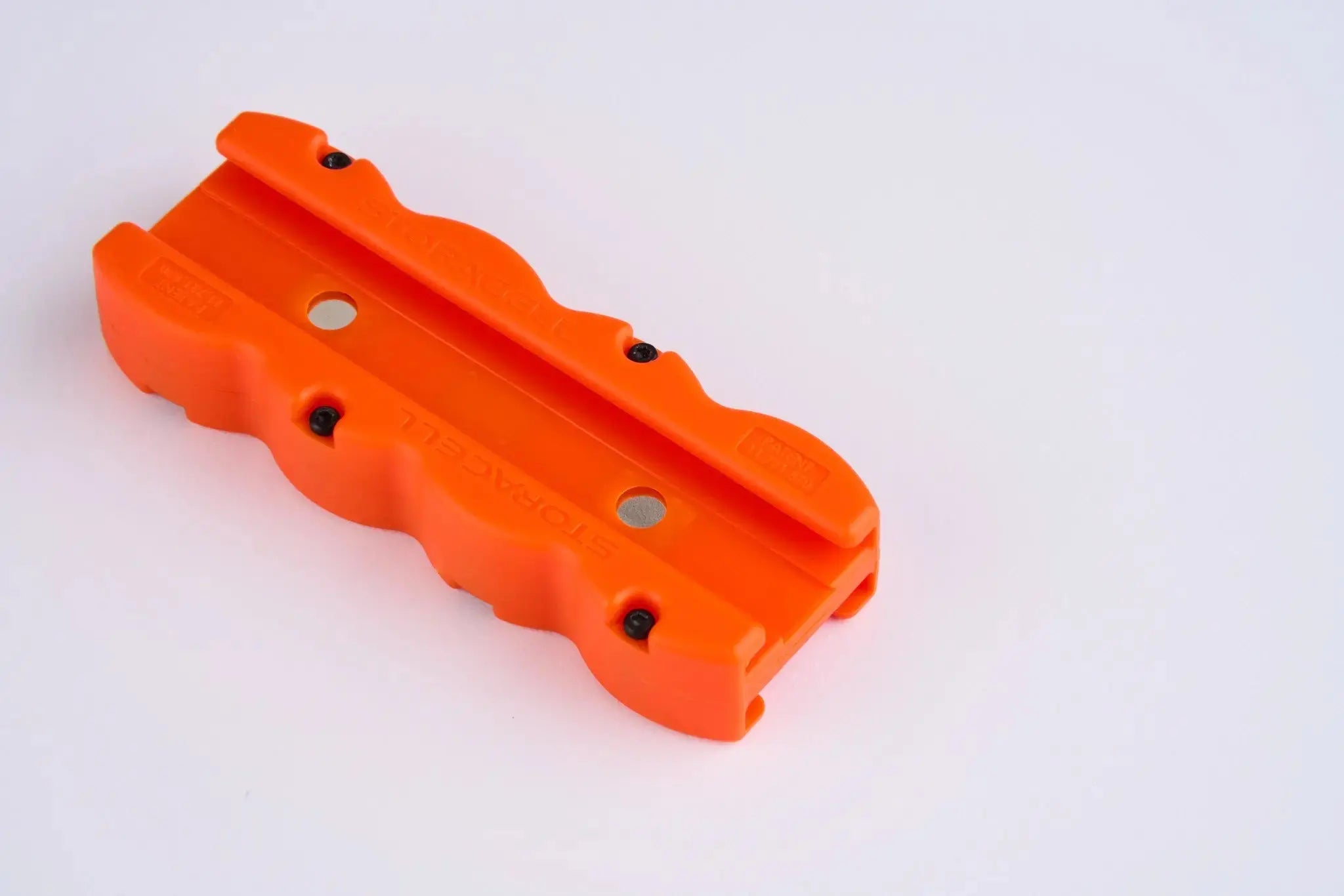 Magnetic Button Caddy 8pk Orange + Panasonic CR2032 10pk Storacell