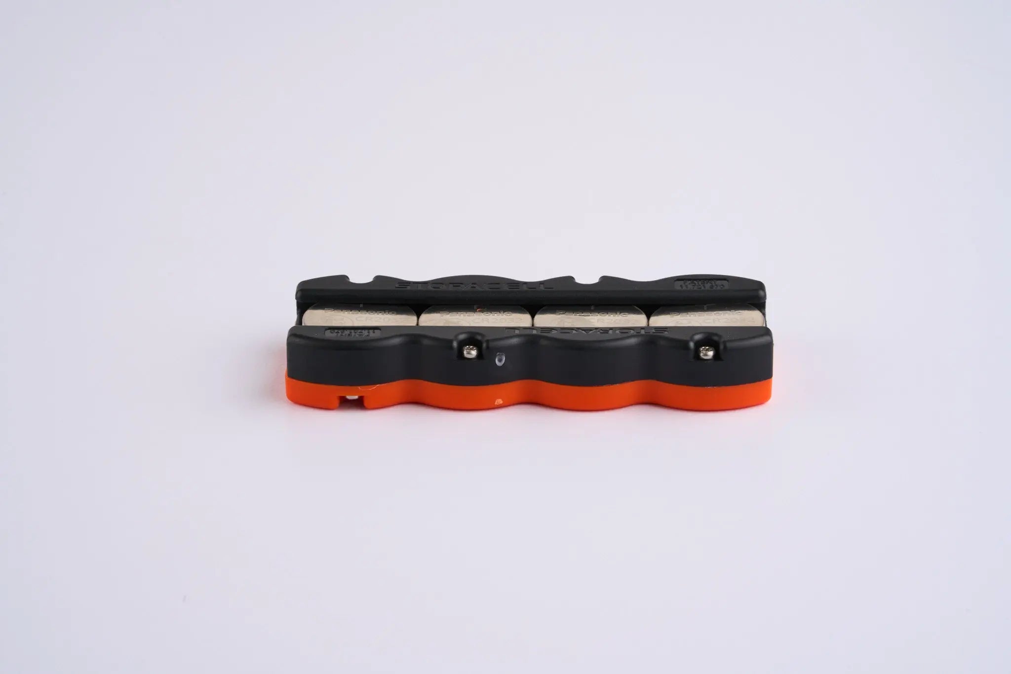 Button Battery Caddy 4pk Black/Orange Storacell