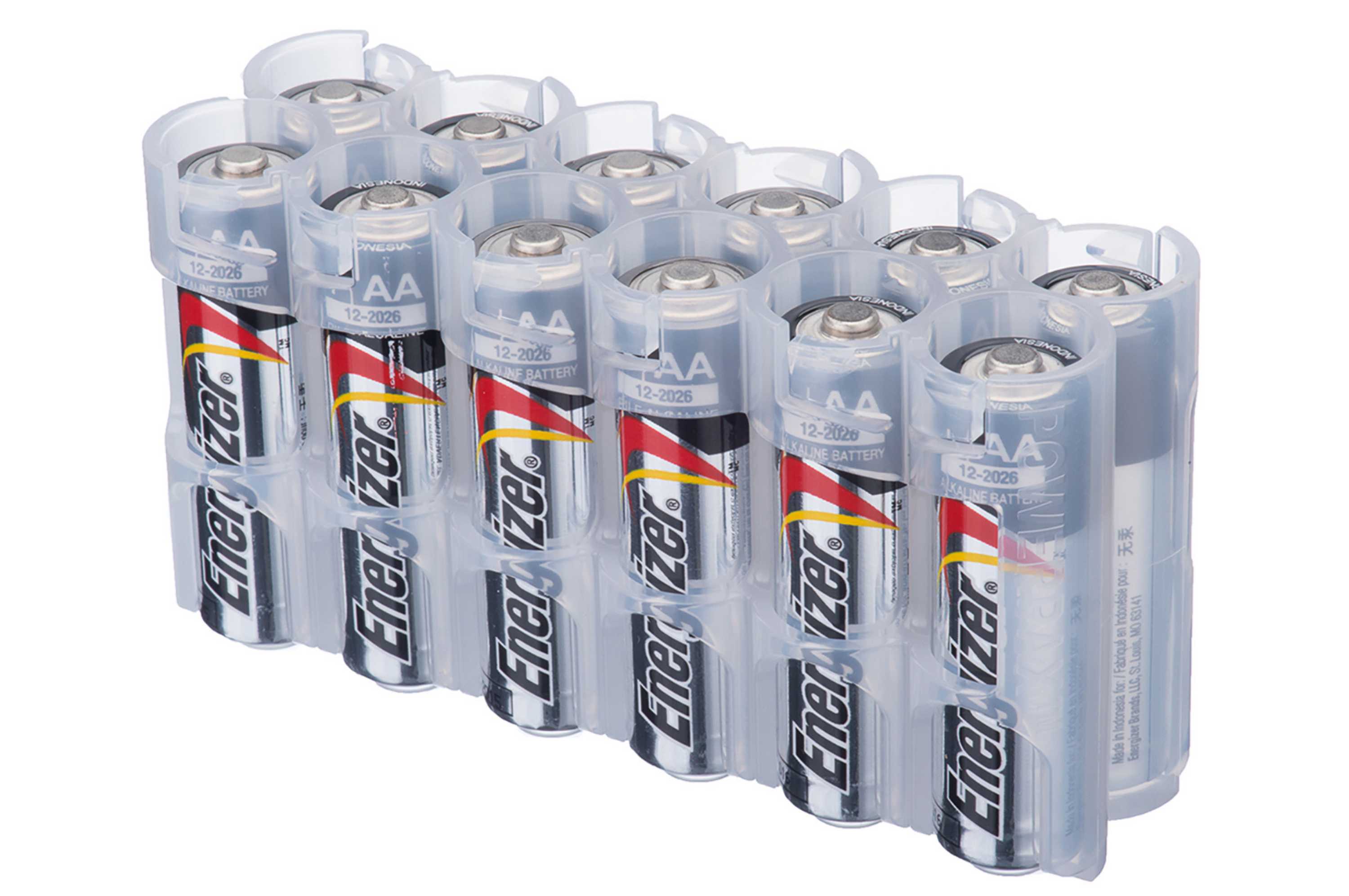 12 AA Pack Battery Caddy (Clear) Anfinsen