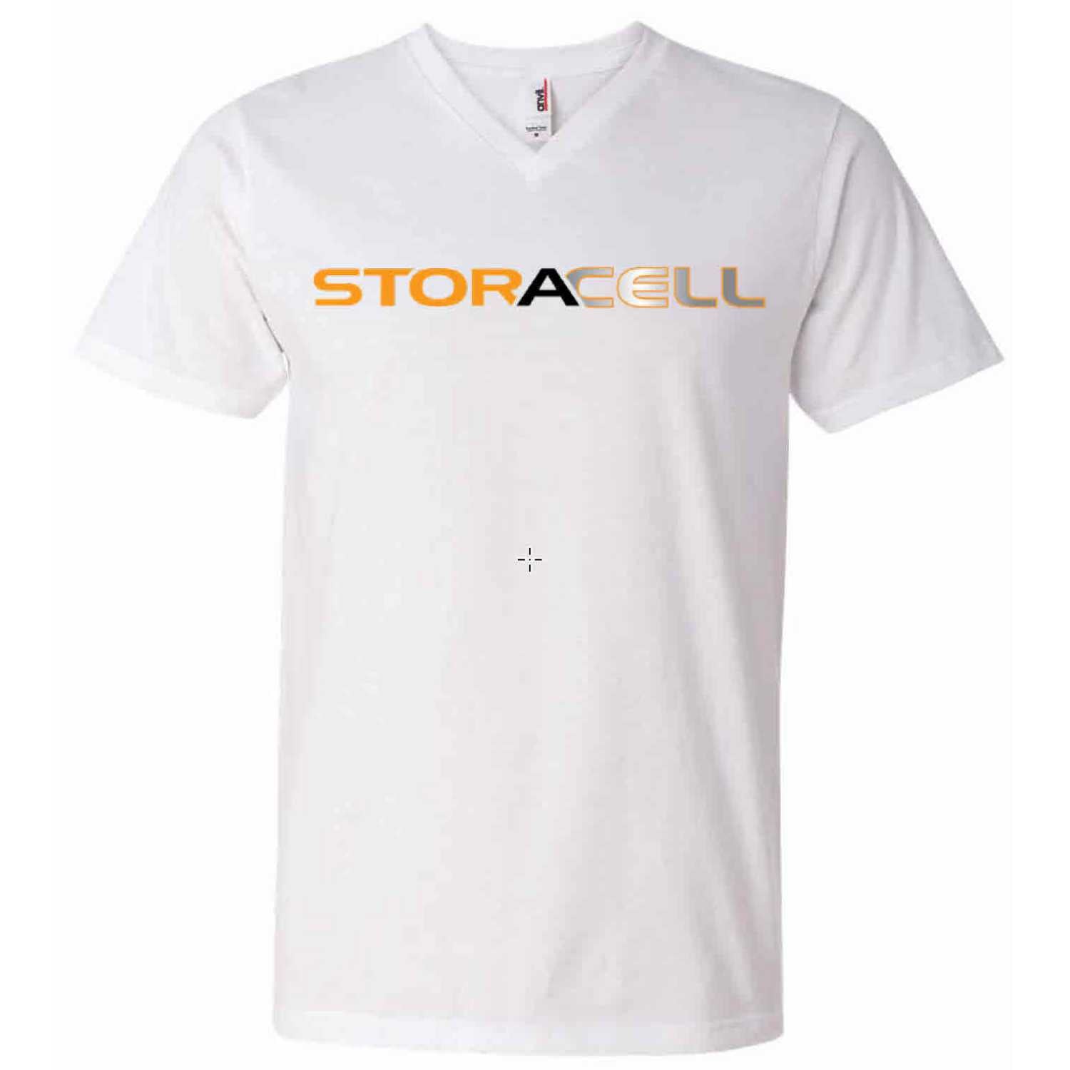 Storacell Womens White V-Neck T-shirt Storacell