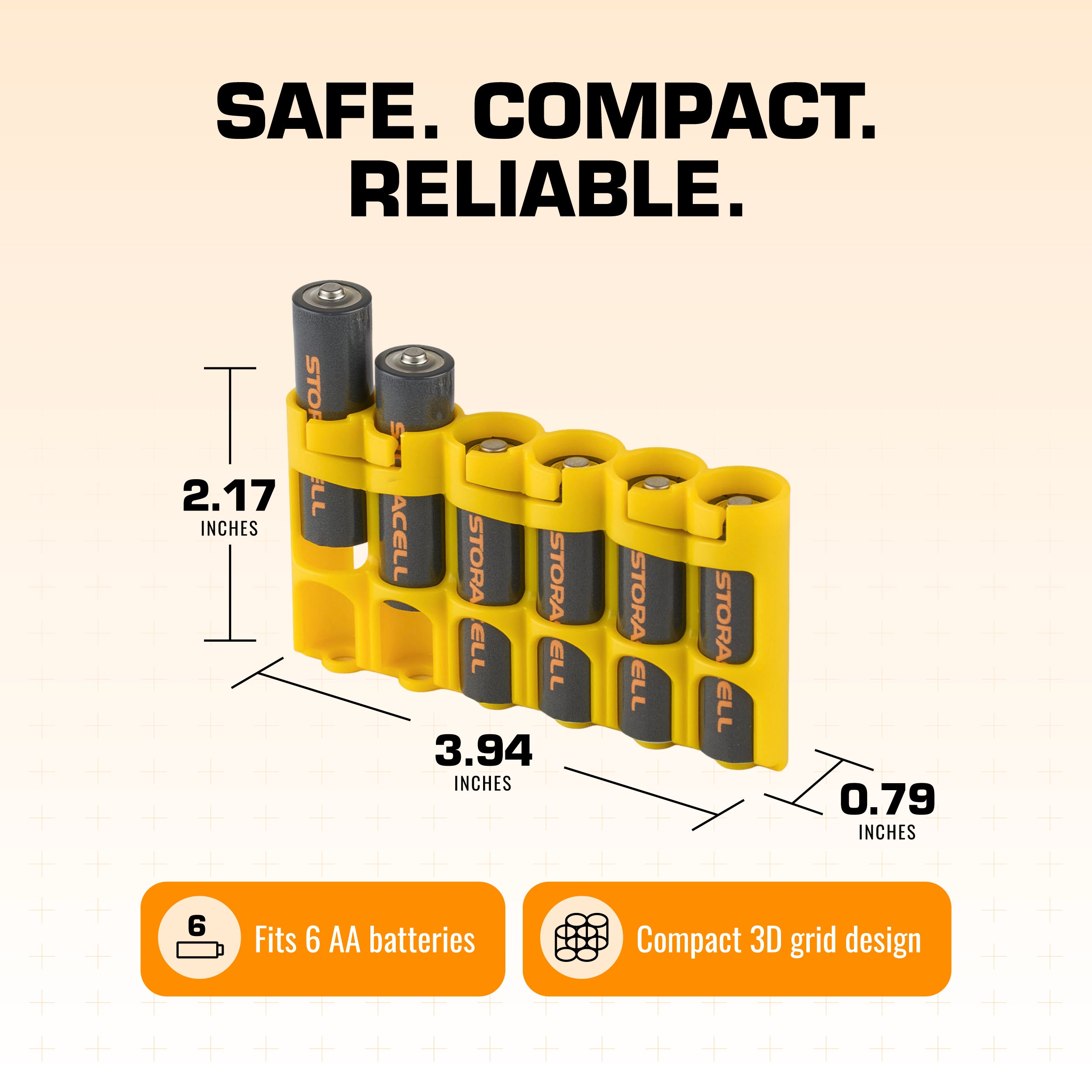 Slim Line AA 6 Pack (Yellow)