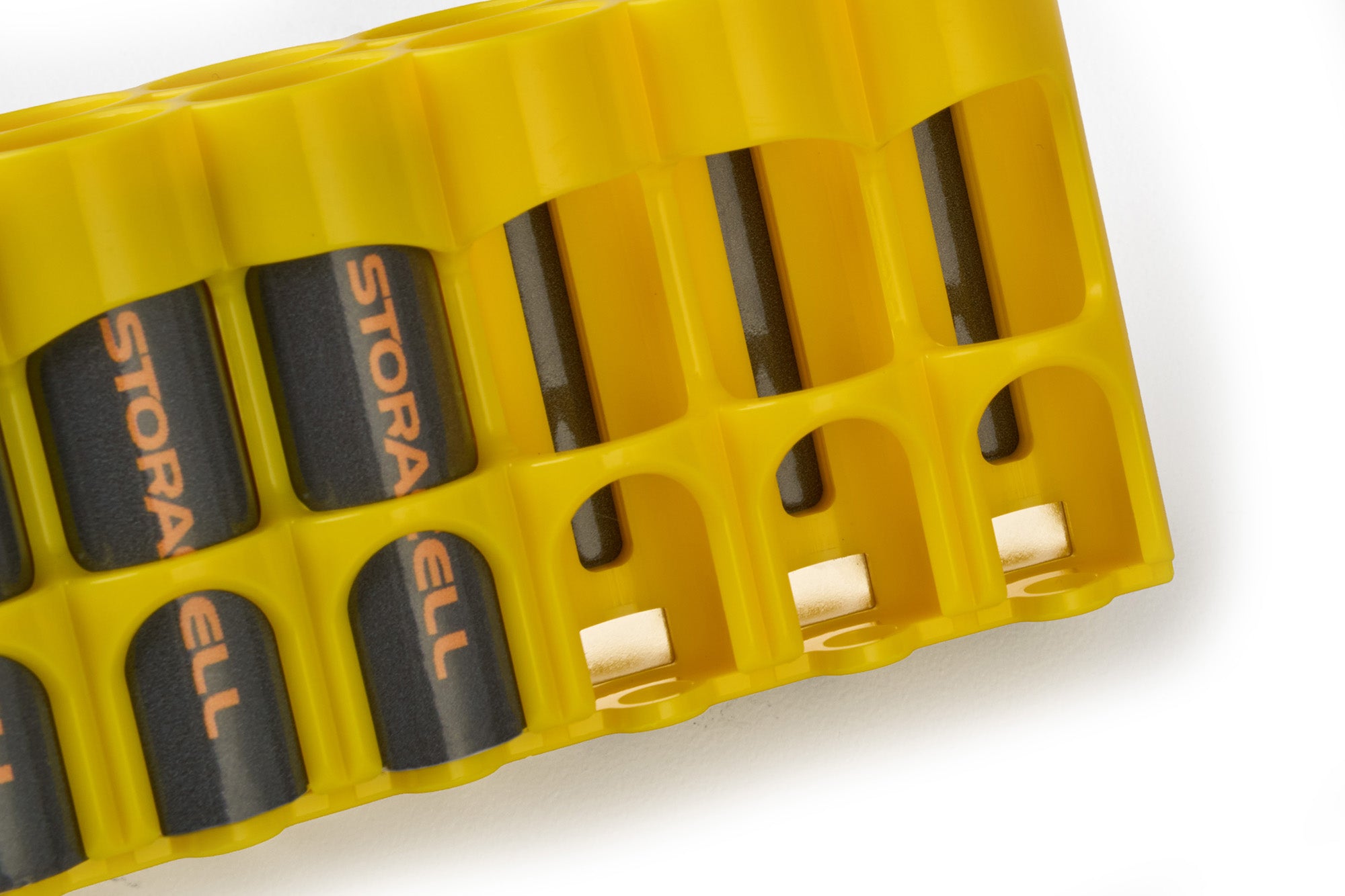 AA 12 Magnetic Battery Caddy (Yellow)