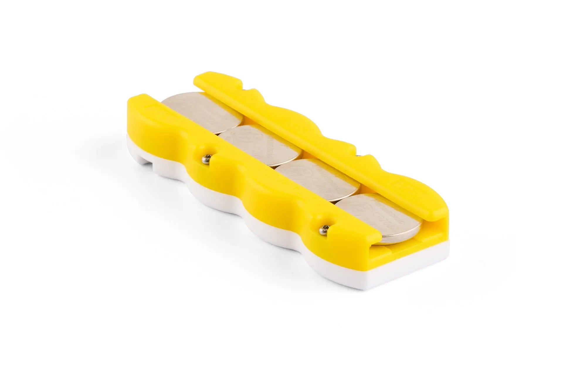 Button Battery Caddy 4pk Yellow/White Storacell