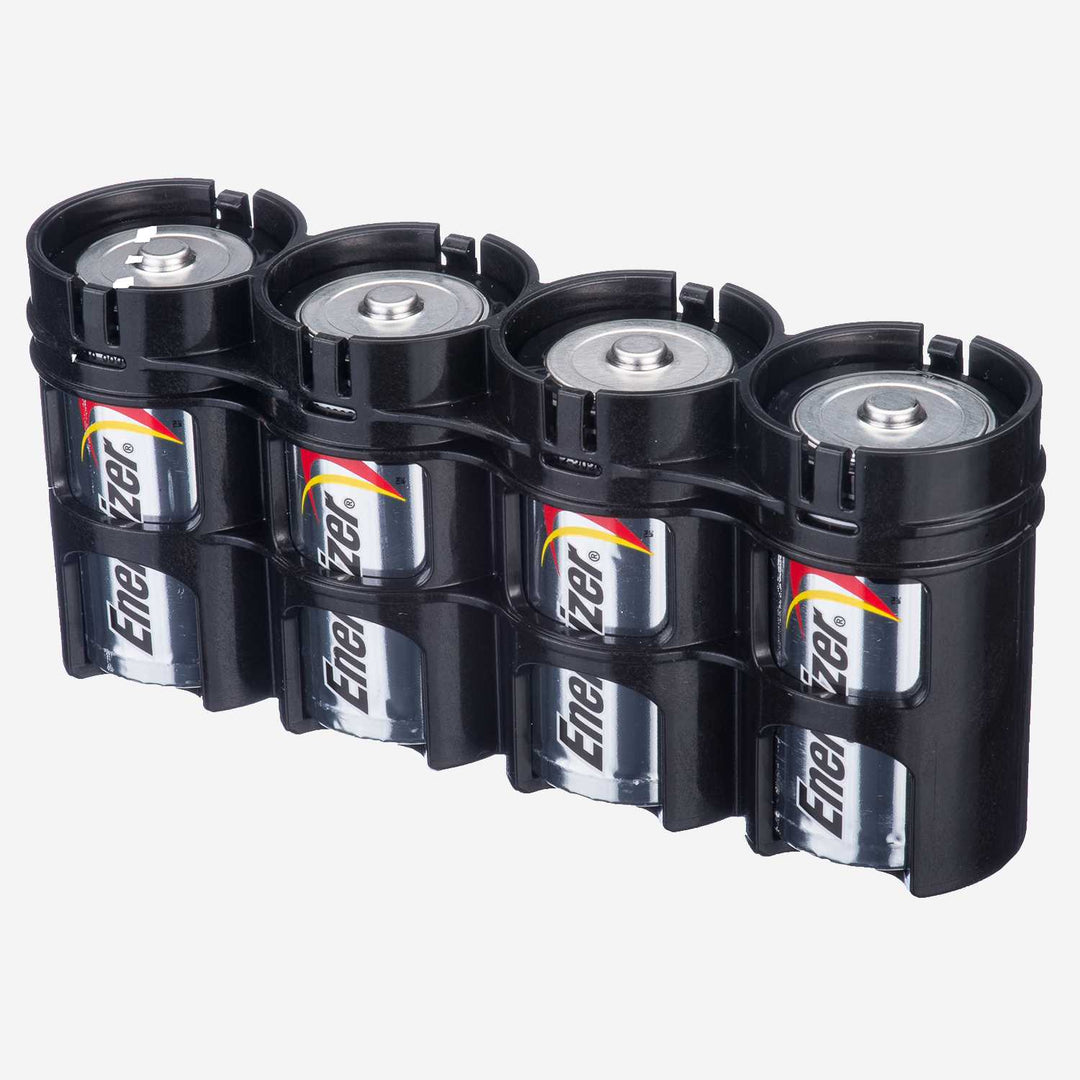 D Cell Battery Case D Cell Battery Storage Black Storacell